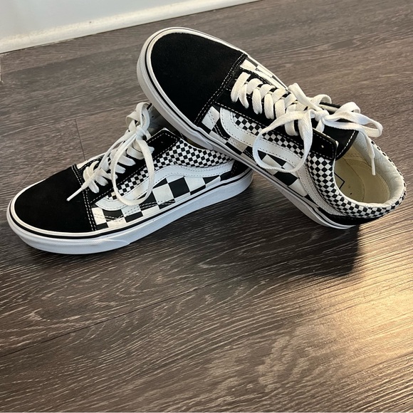 Vans Old Skool “Mix Checker” in Black/True White - Picture 7 of 10